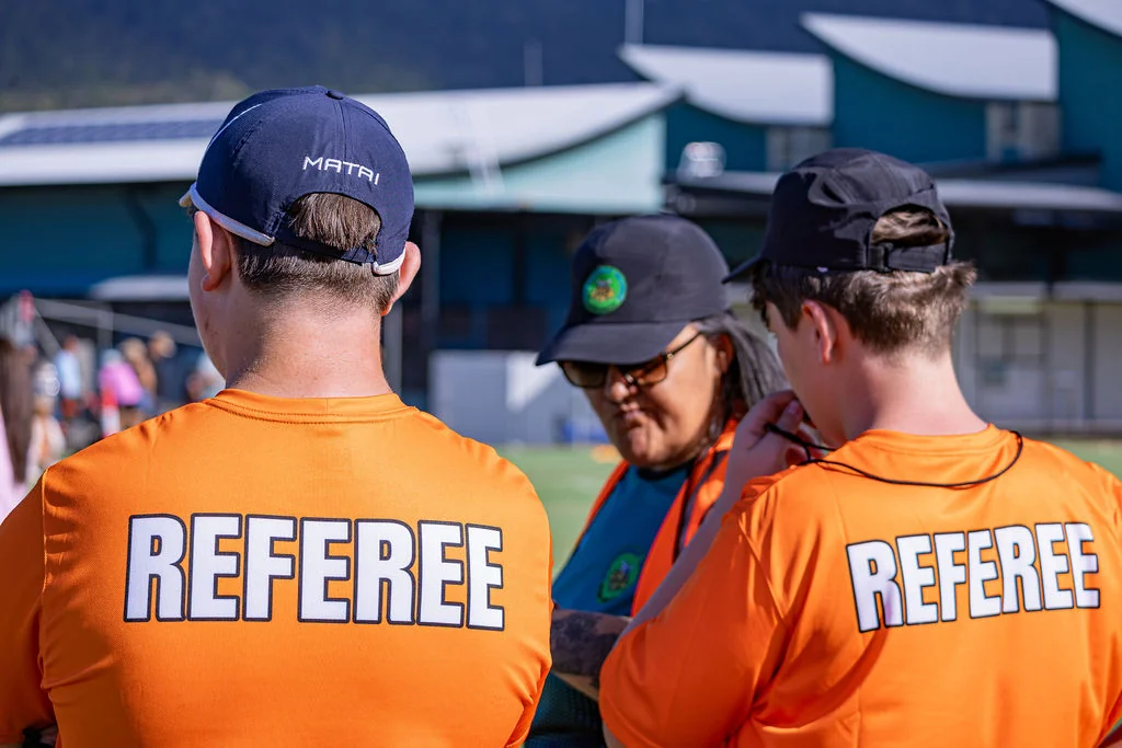 Referees in orange shirts at Viking Cup 2026